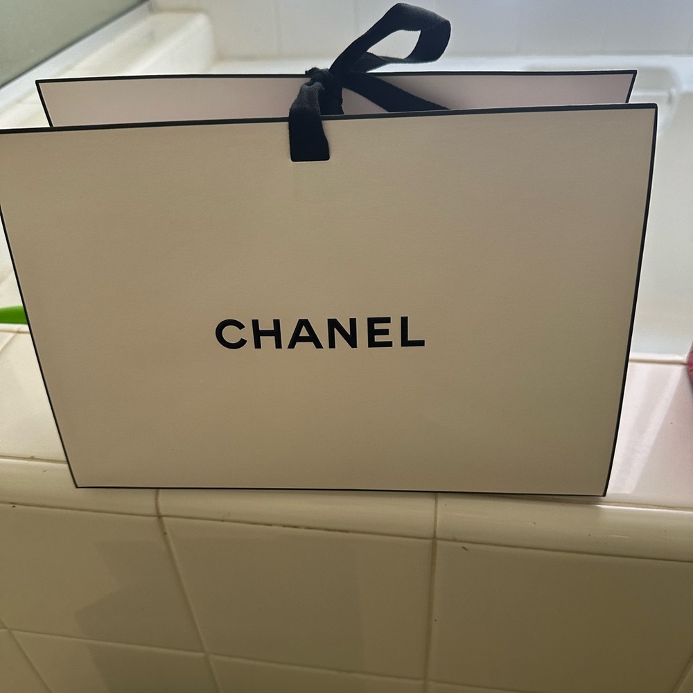 Chanel White Bag with Black Accents